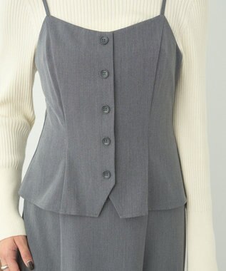 earth music&ecology ペプラムジレジャンドレ Gray