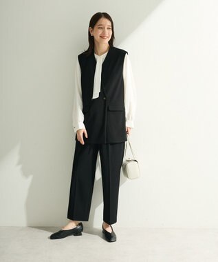 Green Parks Ｏ．きれいシルエットテーパードパンツ Black