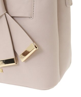 Maison de FLEUR フロントリボンバッグ Grayish Pink