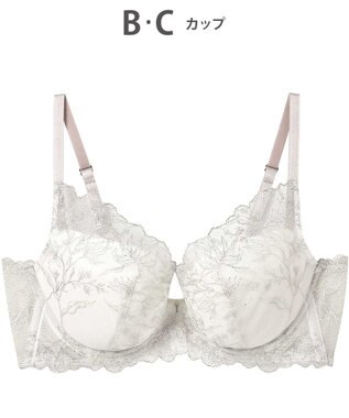 AMPHI ブラジャー ふっくらまる胸キープ 脇高設計 背中をスムージング Gカップまで対応 大きいサイズ 【Hold Day Bra ホールドデイブラ】 ブラ BYJ382 アンフィ／ワコール