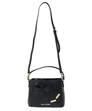 Maison de FLEUR フロントリボンバッグ Black
