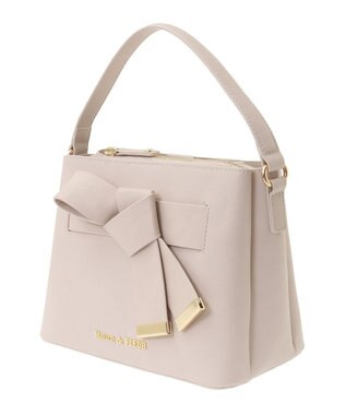 Maison de FLEUR フロントリボンバッグ Grayish Pink