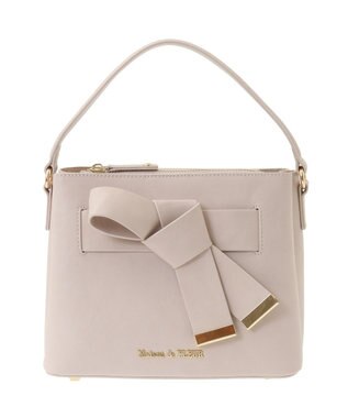 Maison de FLEUR フロントリボンバッグ Grayish Pink