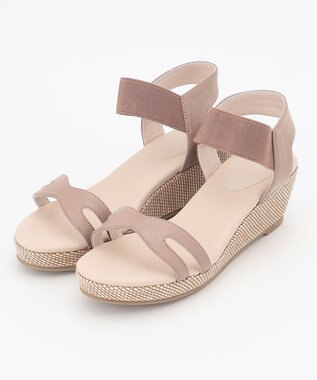 ANY SIS 【美人百花7月号掲載】クラッシィウエッジゴム サンダル モカ