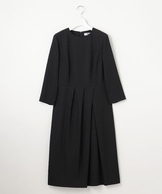 J.PRESS LADIES 【WEB限定】POP UPジャカード ワンピース 【WEB限定】ブラック系