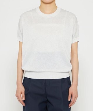 uncrave 【手洗い可】シアー ラメ ニットプルオーバー（uncrave STANDARD） シルバー