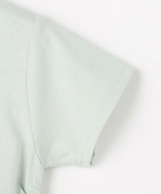 ANY KIDS 【洗濯機可能】ドロスト 裾リボンTシャツ ミント