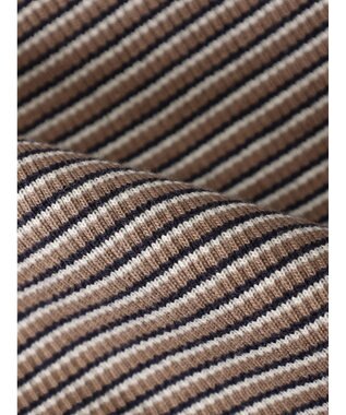 AMERICAN HOLIC ミジンボーダーノースリーブカットプルオーバー Navy