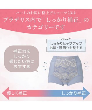 BRADELIS New York 【BRADELIS NewYork peace】ハートのお尻に格上げショーツ23 ダスクブルー