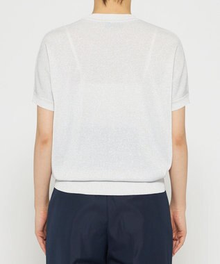 uncrave 【手洗い可】シアー ラメ ニットプルオーバー（uncrave STANDARD） シルバー