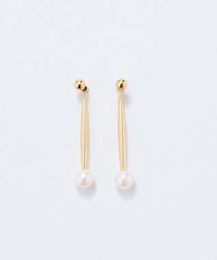 Phoebe 3wayロングメタルパールピアス ゴールド