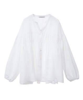 Green Parks シャーリングスキッパーシャツ Off White