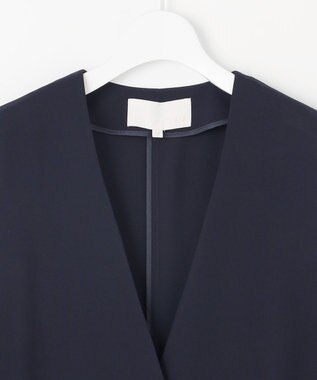 自由区 【セットアップ対応・UVカット・接触冷感・洗える】ライトストレッチ ジレ ネイビー