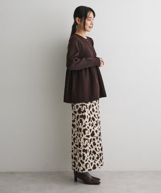 CRAFT STANDARD BOUTIQUE ポリエステルペプラムチュニック Brown