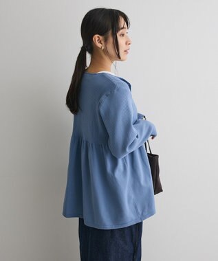 CRAFT STANDARD BOUTIQUE ポリエステルペプラムチュニック Blue