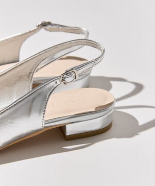 AMERICAN HOLIC ダブルリボンミュールサンダル Silver