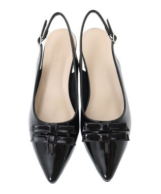 AMERICAN HOLIC ダブルリボンミュールサンダル Black