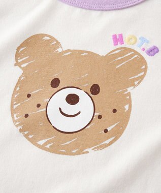 MIKI HOUSE HOT BISCUITS 【80-120cm】カラフルビーンズ フェイスプリント 半袖ワンピース マルチカラー