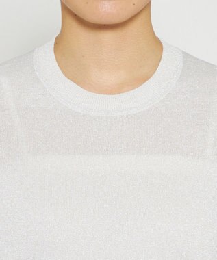 uncrave 【手洗い可】シアー ラメ ニットプルオーバー（uncrave STANDARD） シルバー