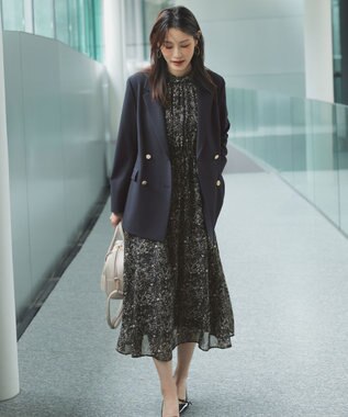 ANY SIS ウーステッドエステル テーラード ジャケット ネイビー