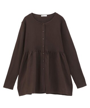 CRAFT STANDARD BOUTIQUE ポリエステルペプラムチュニック Brown