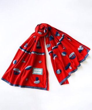 nitorito 【UNISEX】Sanpo オリジナル柄 ストール red
