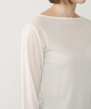 GRACE CONTINENTAL シアーアセテートカットトップ ホワイト