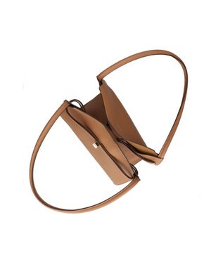 INTER-CHAUSSURES 【LORISTELLA】ソフトカーブ ハンドバッグミディアム キャメル