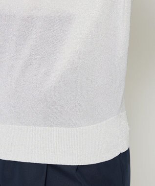 uncrave 【手洗い可】シアー ラメ ニットプルオーバー（uncrave STANDARD） シルバー