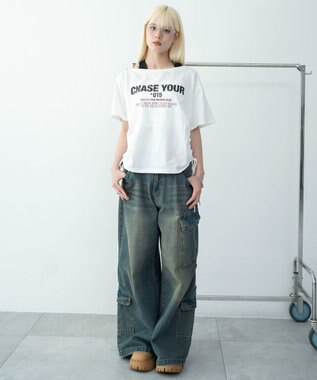 WEGO ホルターネックレイヤードワンショルT ホワイト