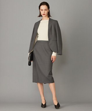 ICB 【洗える】エクストラファインメリノ  ボートネックプルオーバー オフホワイト系