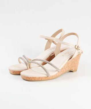 BONTRE 【pied du lapan/ピエドラパン】ビジューベルトウエッジサンダル/50756ZI アイボリー