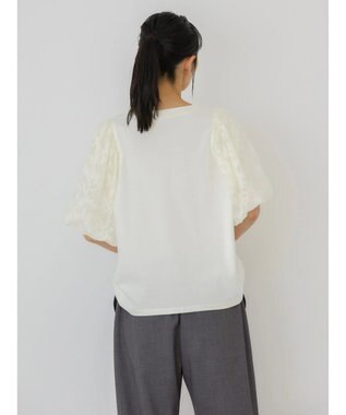 AMERICAN HOLIC ジャガードスリーブカットプルオーバー Ivory