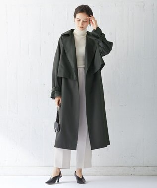 ICB L T/Cシャンブレーツイル 3WAYコート チャコール系