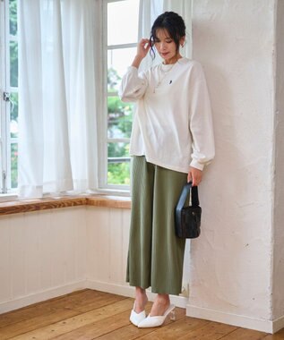 WEGO 【WEB限定/2025年秋冬新作/裾カットOK！自分サイズに調整可能/ウエストゴム/しわになりにくい/】カットプリーツパンツ カーキ