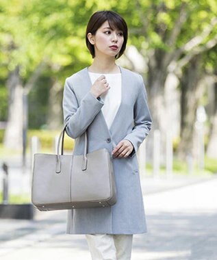 MIYABIYA 【日本製・本革】CRESCEND ベガ A4 軽量トートバッグ グレー