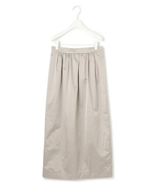 ICB L メタリックナイロンサテン コクーンスカート トープ系