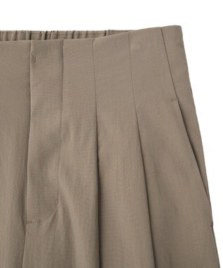 YECCA VECCA ドライタッチストレッチワイドパンツ Dark Beige