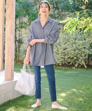 ANY 【UVケア・吸水速乾・接触冷感】ラク映えドライシャツ ネイビー系