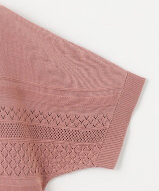 J.PRESS LADIES S 【洗える】LACY ニットプルオーバー ローズピンク系