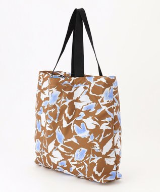 ICB ウォーターフラワープリント トートバッグ キャメル系柄