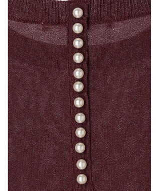 Green Parks ・ＥＬＥＮＣＡＲＥ　ＤＵＥバックパールシアー５分ニット Bordeaux