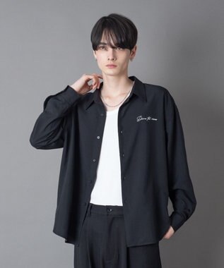 WEGO ワンポイントルーズシャツ（LS）