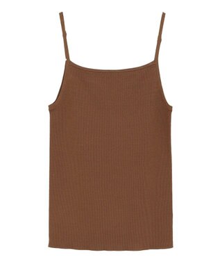 YECCA VECCA 【2点SET】キャミセット襟付きZIPカーディガン Camel