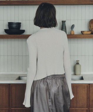 YECCA VECCA 【2点SET】キャミセット襟付きZIPカーディガン Ivory