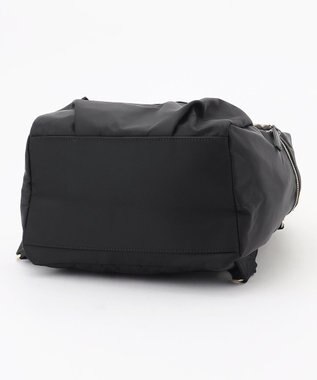 ICB 【A4サイズ収納可・容量約14L】8ポケットメタルファスナー ナイロンリュック ブラック［ゴールドファスナー］