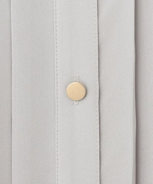 GRACE CONTINENTAL プリーツ配色ワンピース グレー