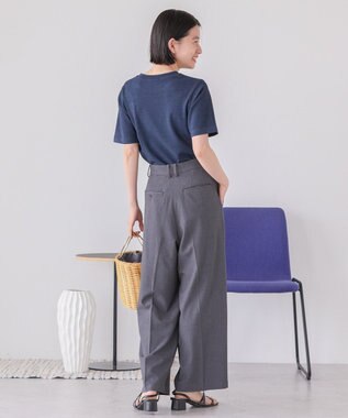 AMERICAN HOLIC ラメリブＴシャツ Navy