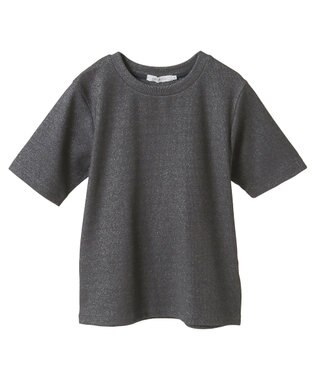 AMERICAN HOLIC ラメリブＴシャツ Charcoal Gray