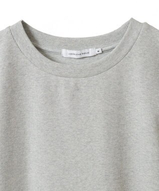AMERICAN HOLIC ラメリブＴシャツ Silver